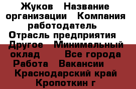 Жуков › Название организации ­ Компания-работодатель › Отрасль предприятия ­ Другое › Минимальный оклад ­ 1 - Все города Работа » Вакансии   . Краснодарский край,Кропоткин г.